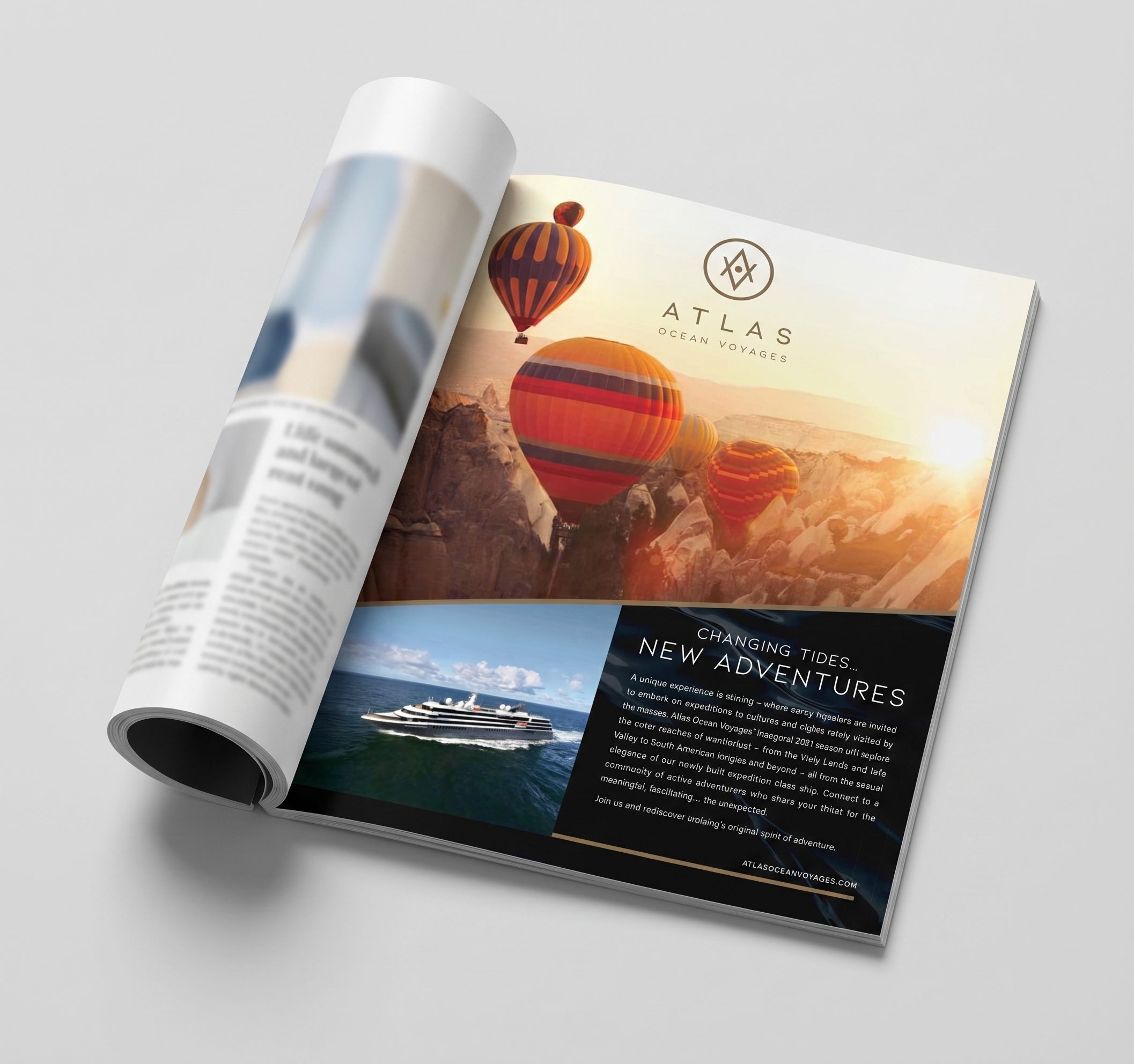 Atlas Ocean Voyages adventure magazine spread