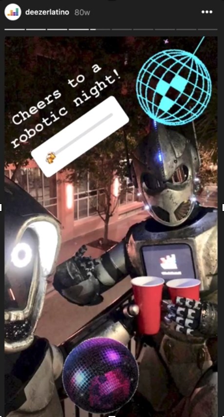 Deezer Latino social story from the robot activation
